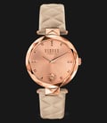 VERSUS SCD08 0016 Covent Garden Women Rosegold Pattern Dial Leather Strap-0