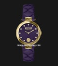 VERSUS VSPCD5518 Ladies Purple Dial Purple Leather Strap-0