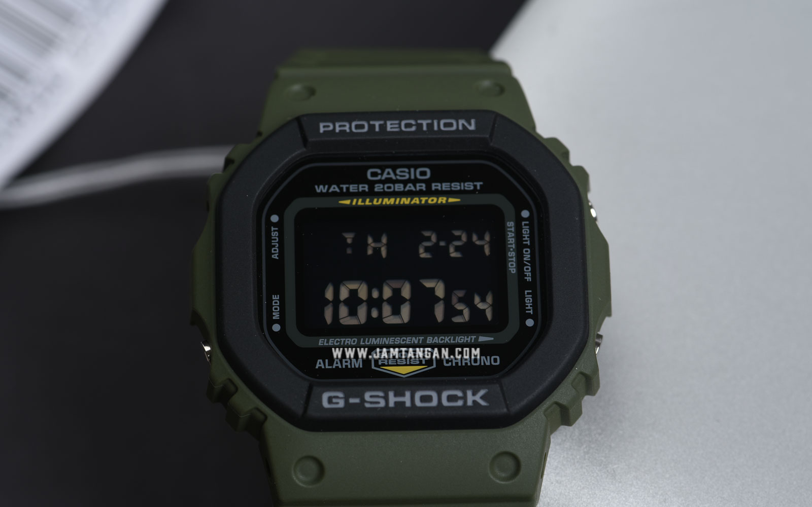 Casio G-Shock DW-5610SU-3DR Layered Bezel Men Digital Dial Army Green Resin Band