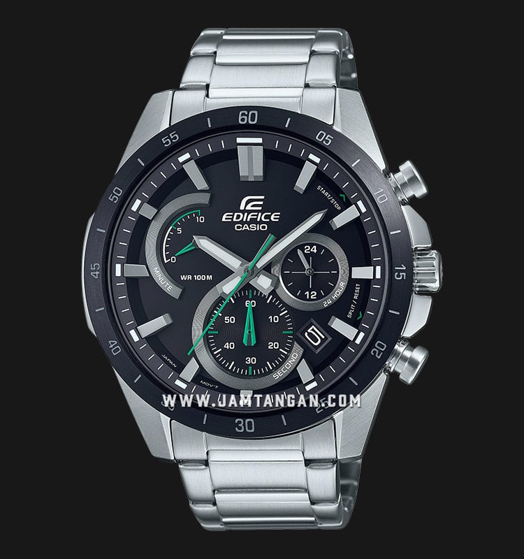 Casio Edifice EFR-573DB-1AVUDF Chronograph Black Dial Stainless Steel Band-0