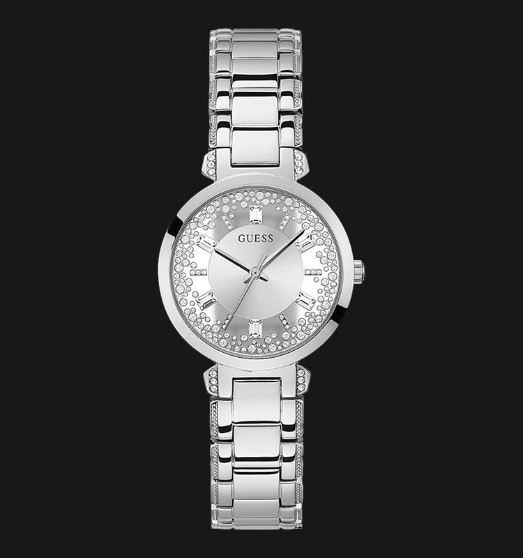 Guess Crystal Clear GW0470L1 Ladies Silver Dial Stainless Steel Strap-0