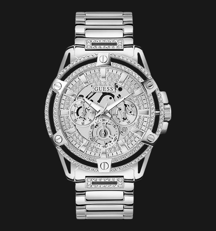 Guess King GW0497G1 Men Silver Dial Stainless Steel Strap