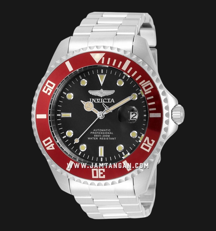 INVICTA Pro Diver 35854 Men Automatic Black Dial Stainless Steel Strap.