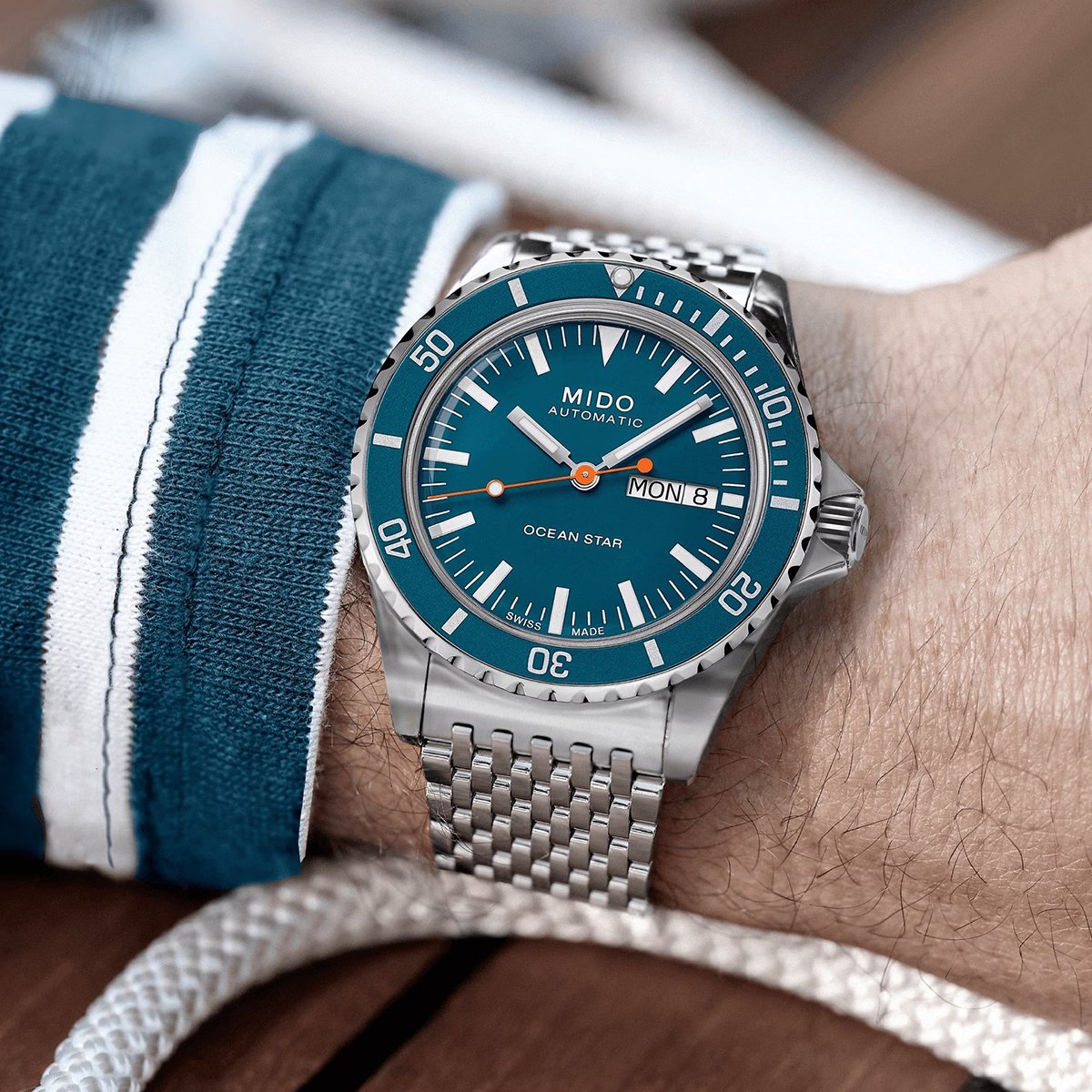 MIDO Ocean Star M026.830.11.041.00 Tribute 75th Anniversary Blue Dial St. Steel SPECIAL EDITION.