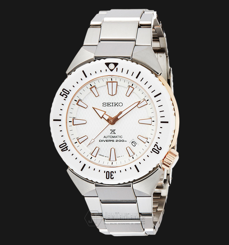 Seiko Prospex SBDC037 Transocean White Dial Stainless Steel Bracelet Watch  
