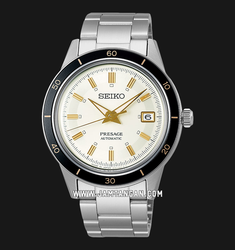 Seiko Presage SRPG03J1 Style 60s Automatic White Dial Stainless Steel Strap  
