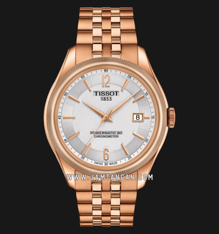 Tissot T-Classic T108.408.33.037.00 Ballade Powermatic 80 COSC Silver Dial Stainless Steel Strap-0