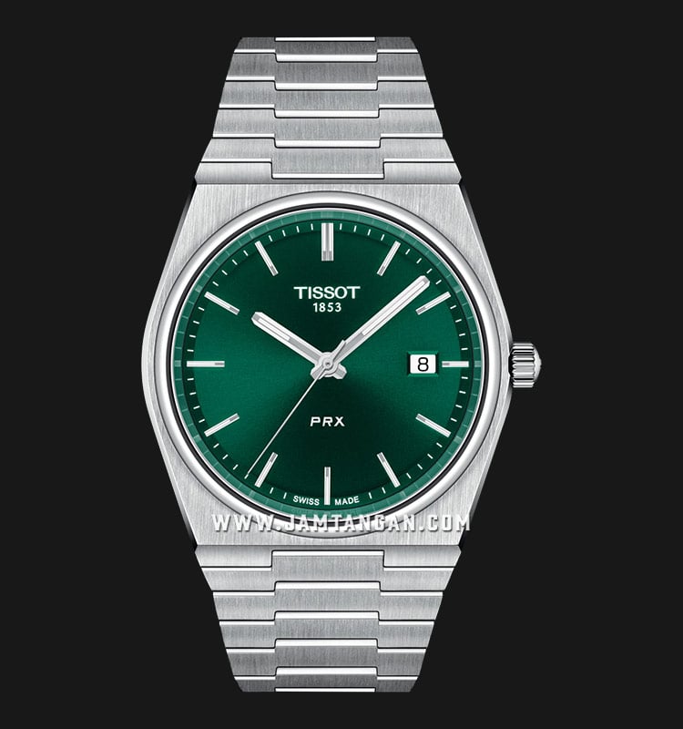 Tissot PRX T137.410.11.091.00 Green Dial Stainless Steel Strap.