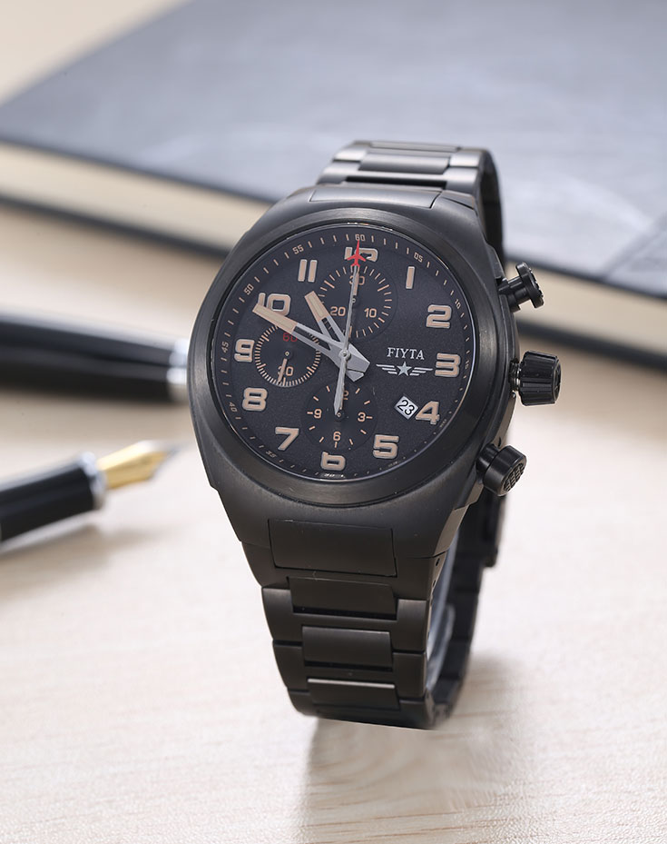 FIYTA Men Extreme Titanium Automatic Chronograph Watch 