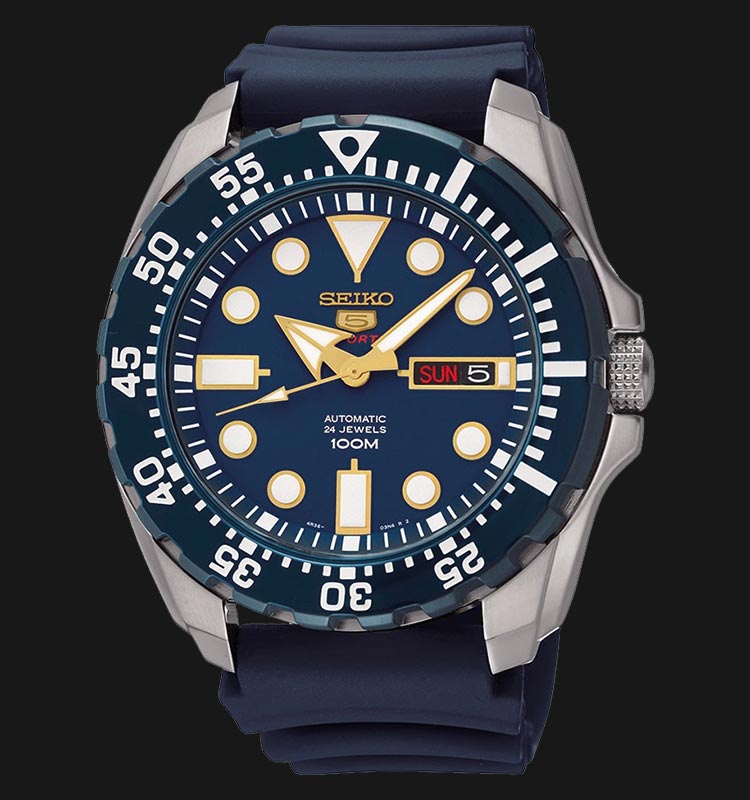 Seiko 5 Sports SRP605K2 Automatic Blue Dial Stainless 